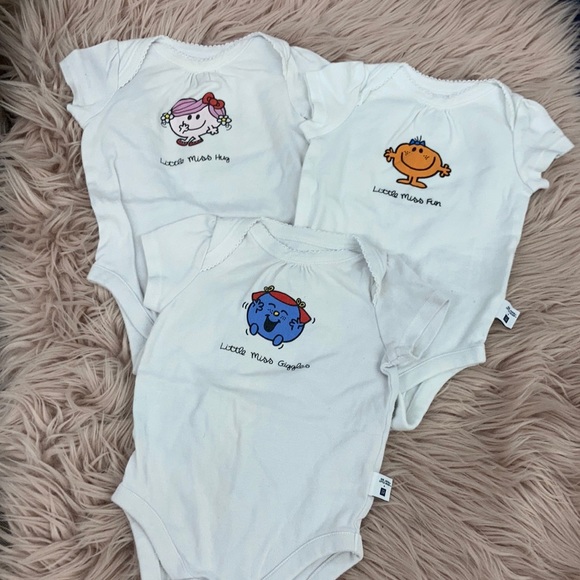 Little Miss Baby Gap Diaper shirts pk of 3 - Picture 1 of 4
